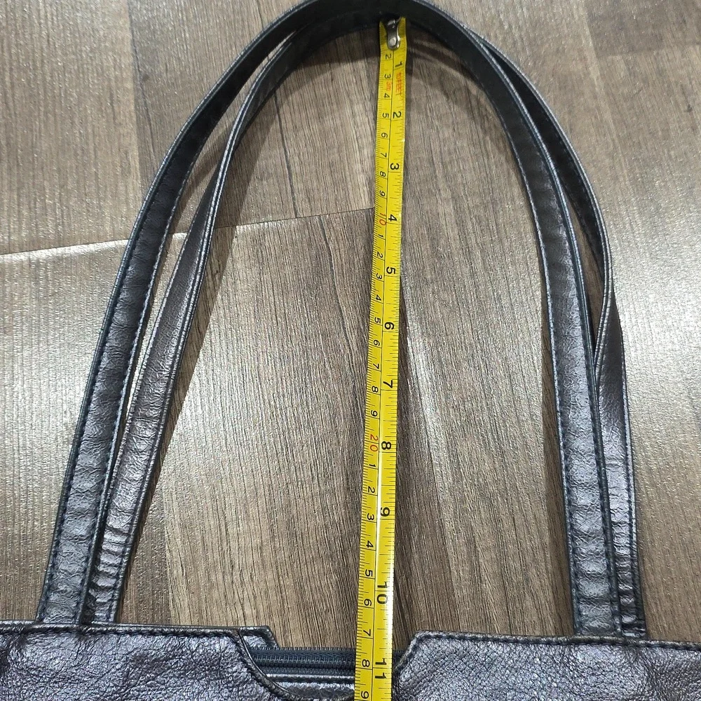 WILSONS LEATHER Limited Edition Metallic Irridescent Leather Tote Bag Goth